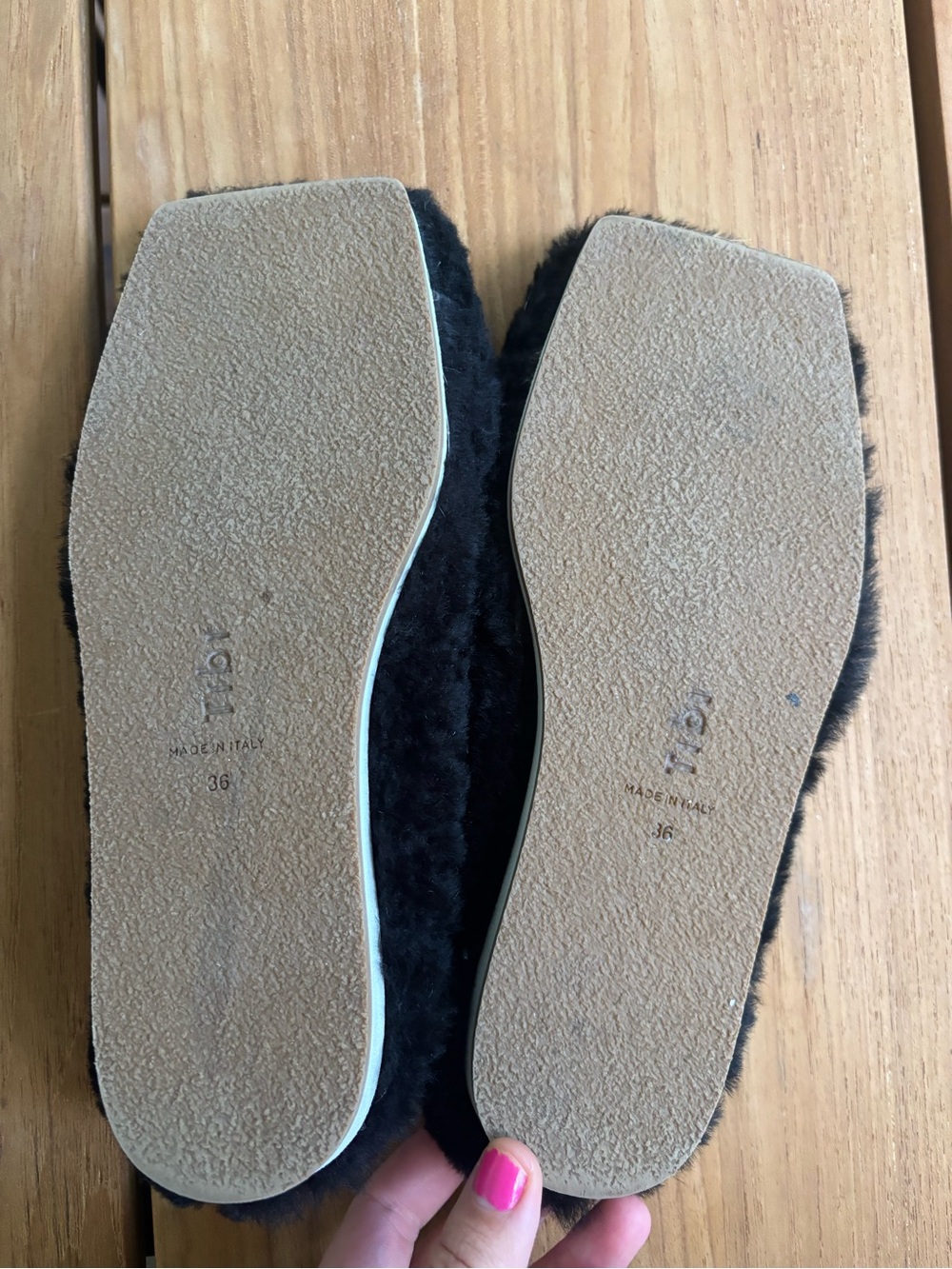TIBI Teddy Shearling Seth Sneaker Black White Size 36 - Picture 13 of 14
